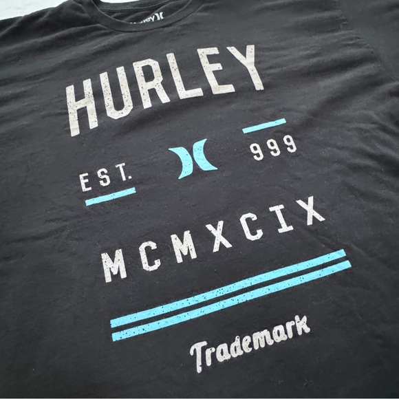HURLEY Men’s Black Graphic T-Shirt XXL Classic Fit - Picture 2 of 4